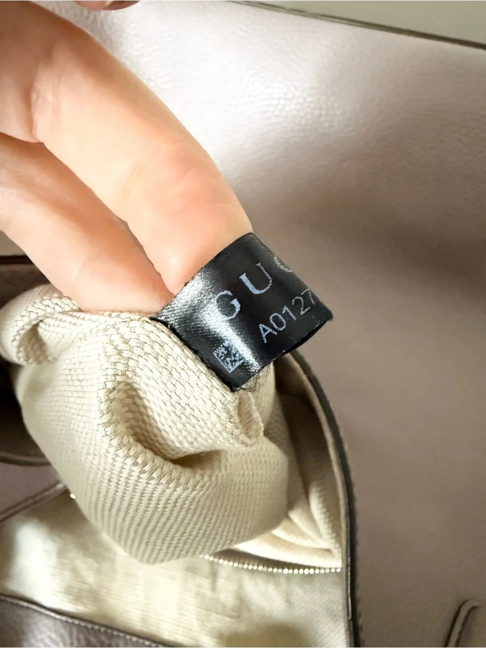 Gucci Soho Tote Taupe Pebbled Leather Shoulder Bag